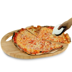 i Genietti Nóż + szczypce do serwowania pizzy