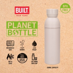 Built - Ekologiczna butelka z recyklingu Pale Pink 500ml